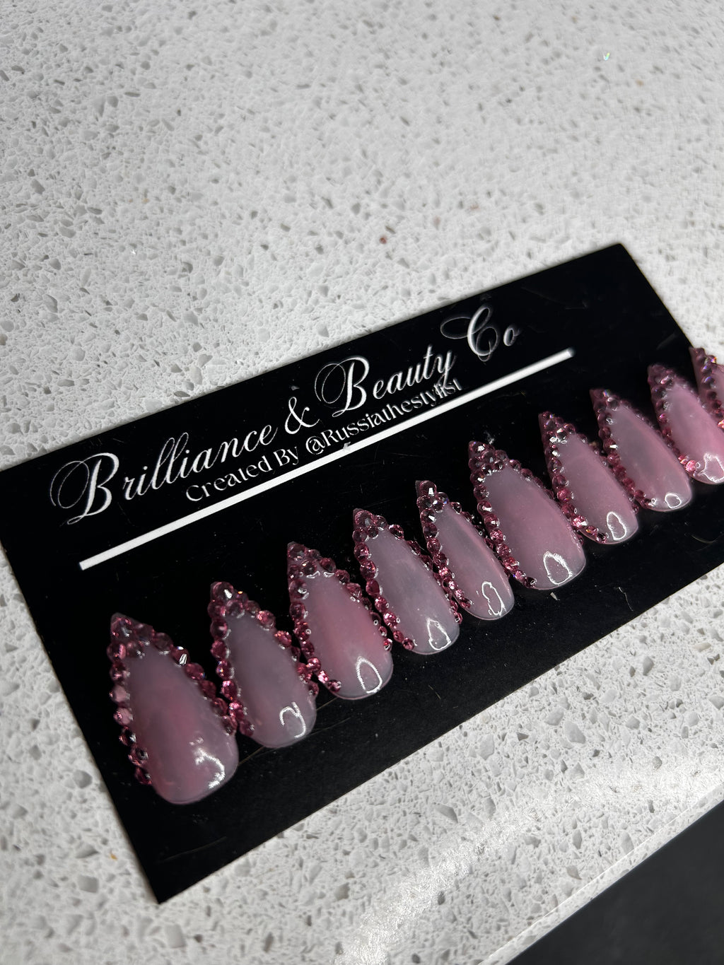 Pink Diamond press on nails