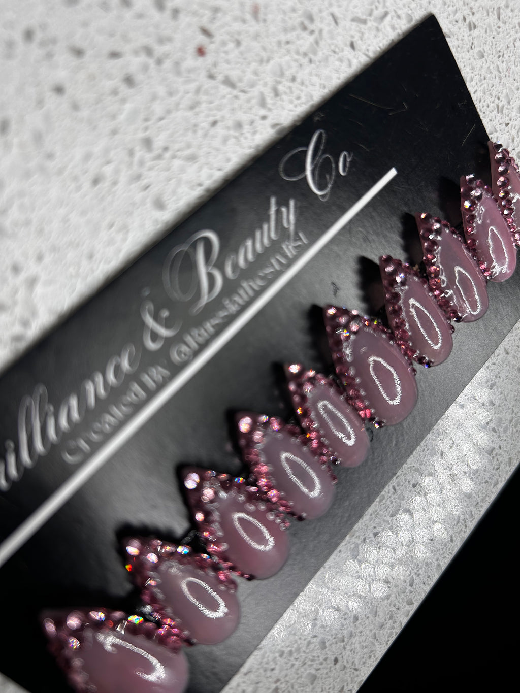 Pink Diamond press on nails